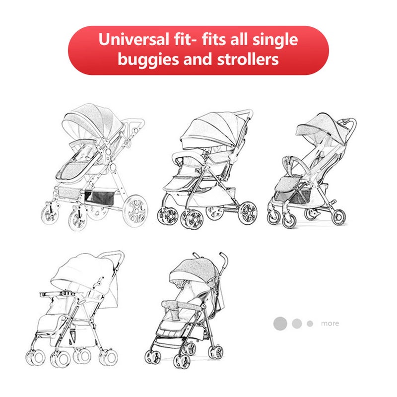ريستكلاود Sun Shade for Strollers, UV Sun and Sleep Shade Universal Fit for Baby Strollers, Blackout Stroller Cover, Breathable and Stops 99% of The Sun's Rays (UPF50+) - Image 2
