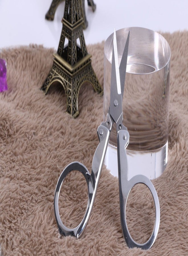 Shapenty Stainless Steel Folding Portable Travel Scissors Foldable Paper String Craft Shred Scissors, 4 Pack - Image 3