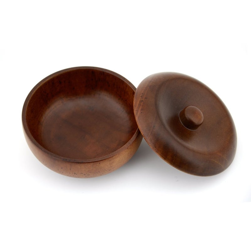 Grandslam Wooden Shaving Bowl with Lid Shaving Soap Bowl for Men Easy to Lather Fits Wet Shaving (Oak Wood) - Image 3