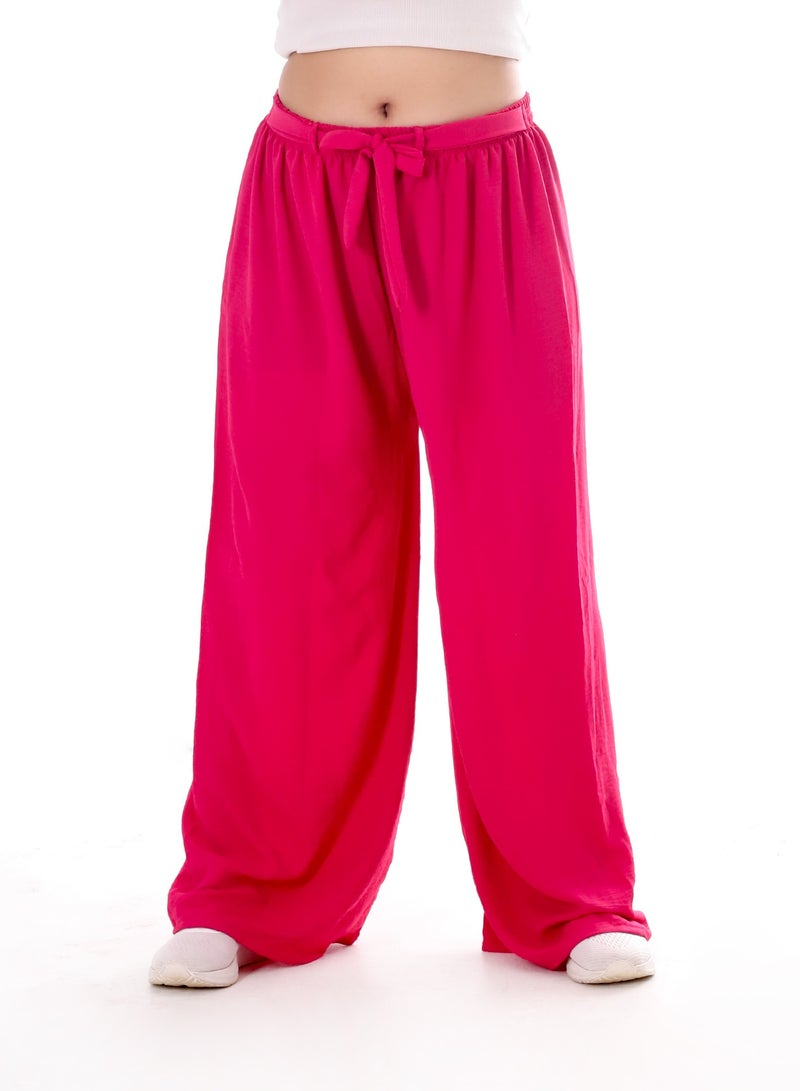 BEBO Women's solid long pants with drawstring - Image 1