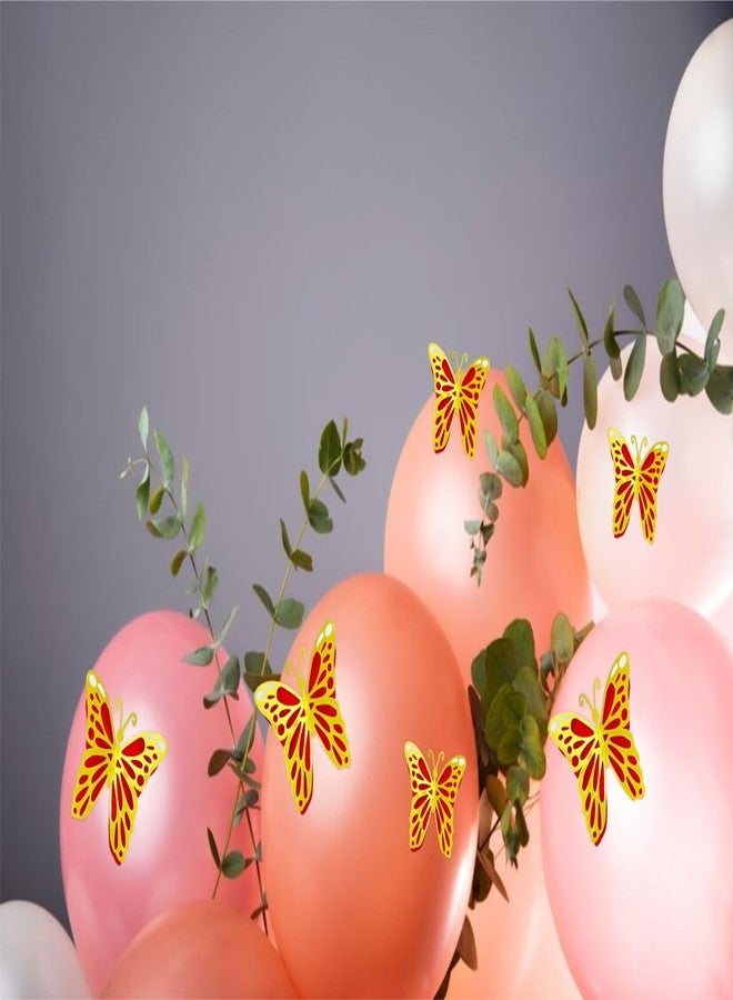 Untumble Butterfly Stickers for Balloon Decoration | Gold & Orange Butterfly 3D Stickers for Wall Decoration | Decorative Butterfly Stickers | Butterfly Stickers for Birthday Decoration | Pack of 6 - Image 5