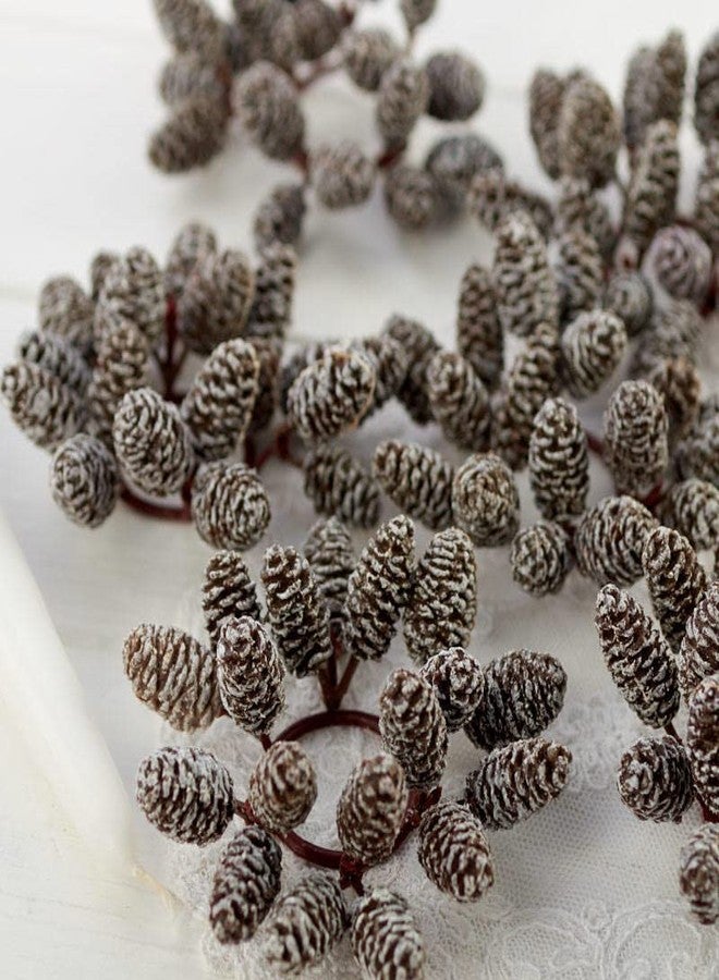 Factory Direct Craft Set of 6 Artificial Pinecone Candle Rings - Image 1