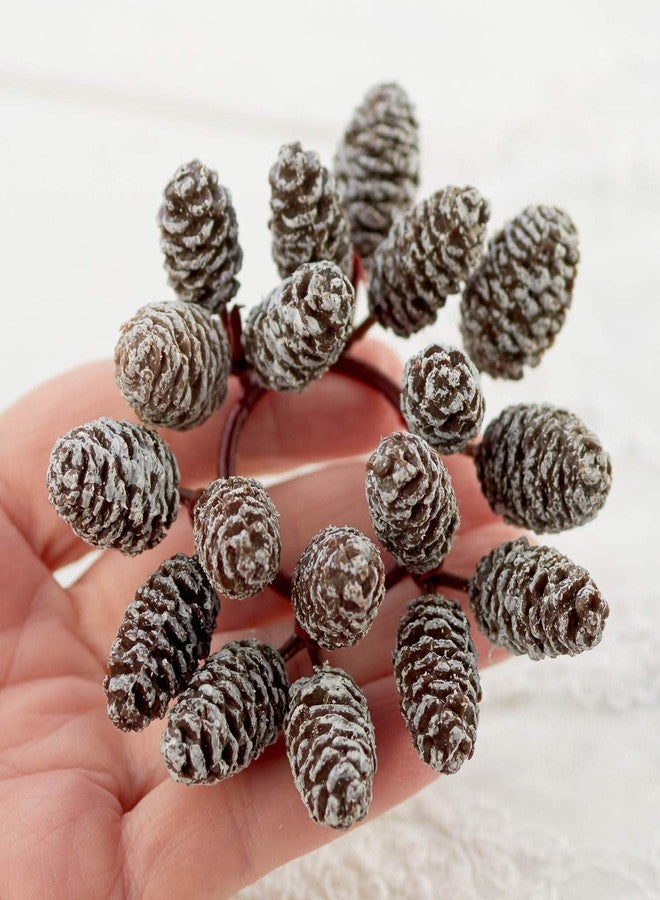 Factory Direct Craft Set of 6 Artificial Pinecone Candle Rings - Image 3