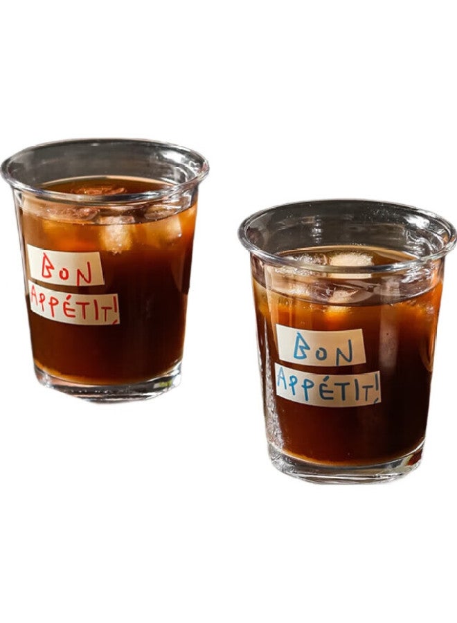 Pinyu Glass Coffee Cup, Instagram-Style Water Cup, Home Use Milk Oatmeal Drink Milk Tea Cup, Ice Americano Dirty Latte Cup - Image 2