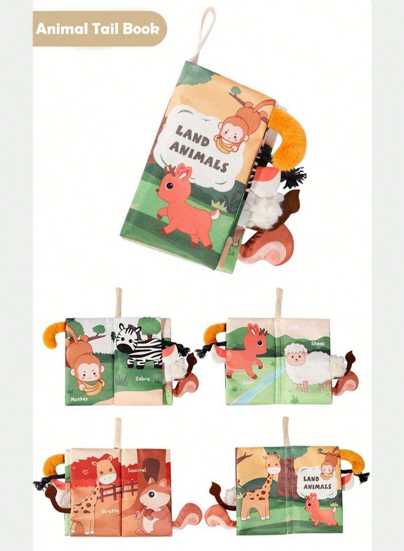 بيبي لاند كتب قماشي للاطفال ، كتاب قماشي ناعم غير سام وقابل للغسل، تصميم قابل للتعليق للتعليم المبكر للرضع وحديثي الولادة والاطفال الصغار - Image 4