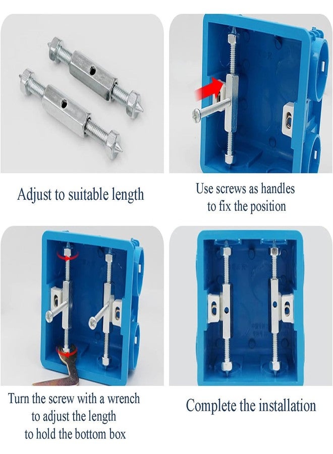 Gozaqe 86 Type Wall Socket Box Repair Kit with 10 ABS Insulation Pillars, 10 Screws and a Wrench Tool, Switch Socket Cassette Bottom Box Repairer for Home and Professional Electricians - Image 5