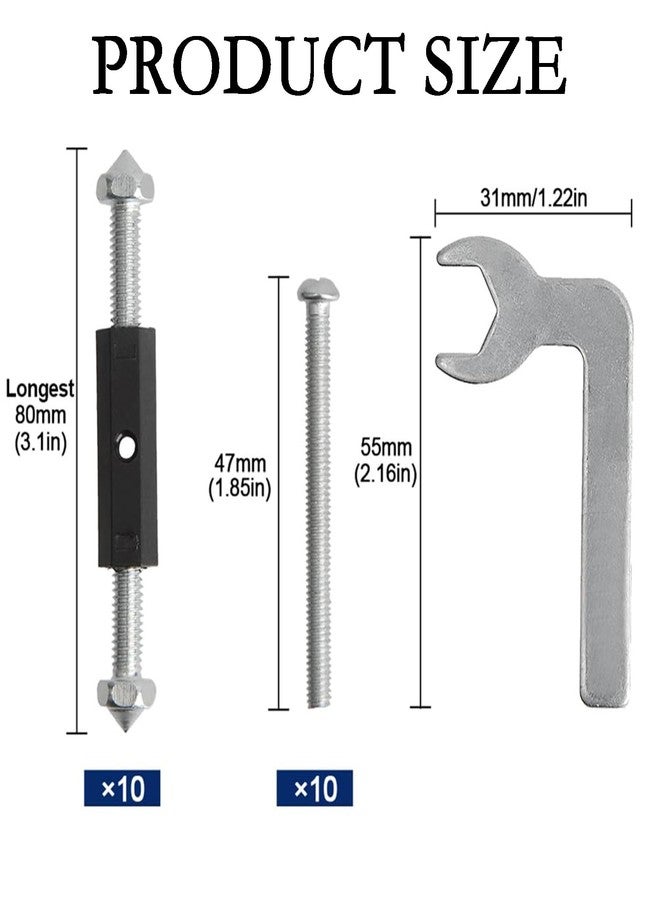 Gozaqe 86 Type Wall Socket Box Repair Kit with 10 ABS Insulation Pillars, 10 Screws and a Wrench Tool, Switch Socket Cassette Bottom Box Repairer for Home and Professional Electricians - Image 2