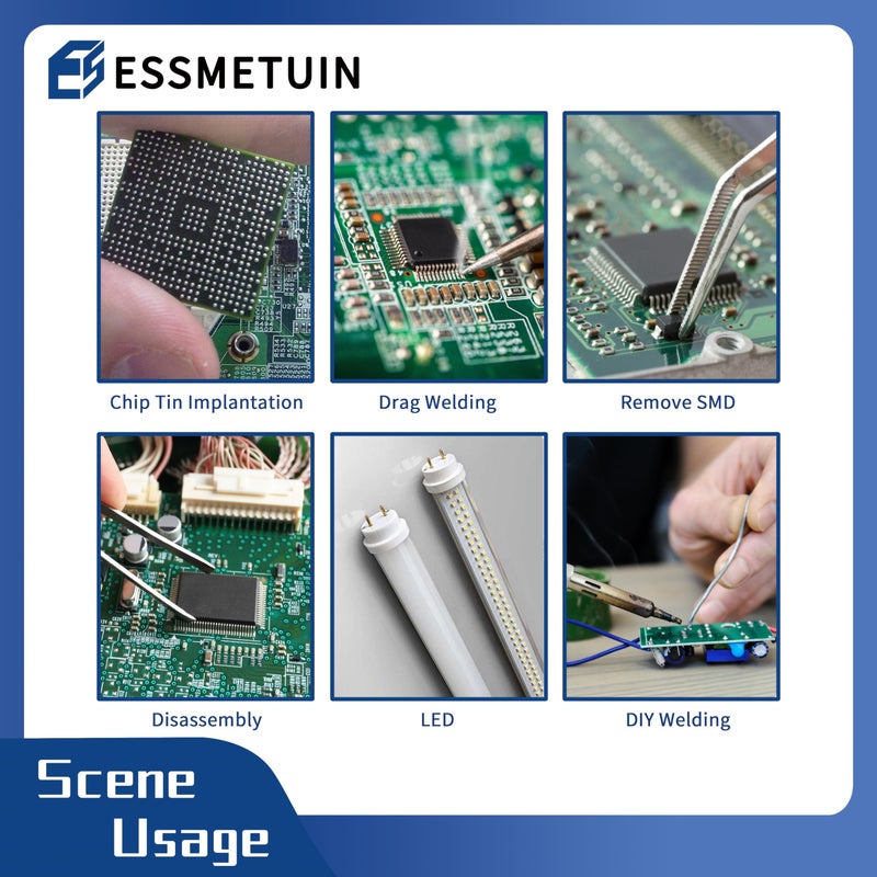 Essmetuin Sn42/Bi58 Lead Free Solder Paste (30g) & No Clean Soldering Flux(10cc) & Soler Wick for Electronic Soldering, SMD/SMT Remove - Image 5