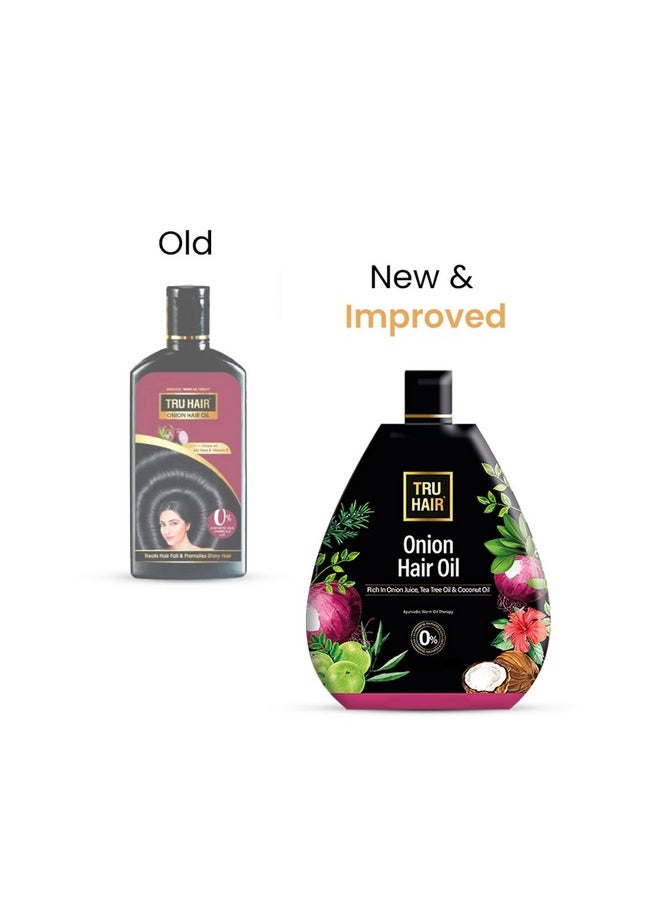 TRU HAIR - Onion Hair Oil Refill Pack - 200 Ml - Image 1