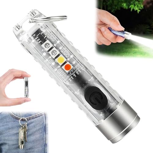 AVEDIA Mini Torch Key Chain Light - USB Rechargeable LED Flashlight for Camping, Pocket Size EDC Keychain - Powerful COB Lights, Small Portable Torch for Everyday Use - Image 1