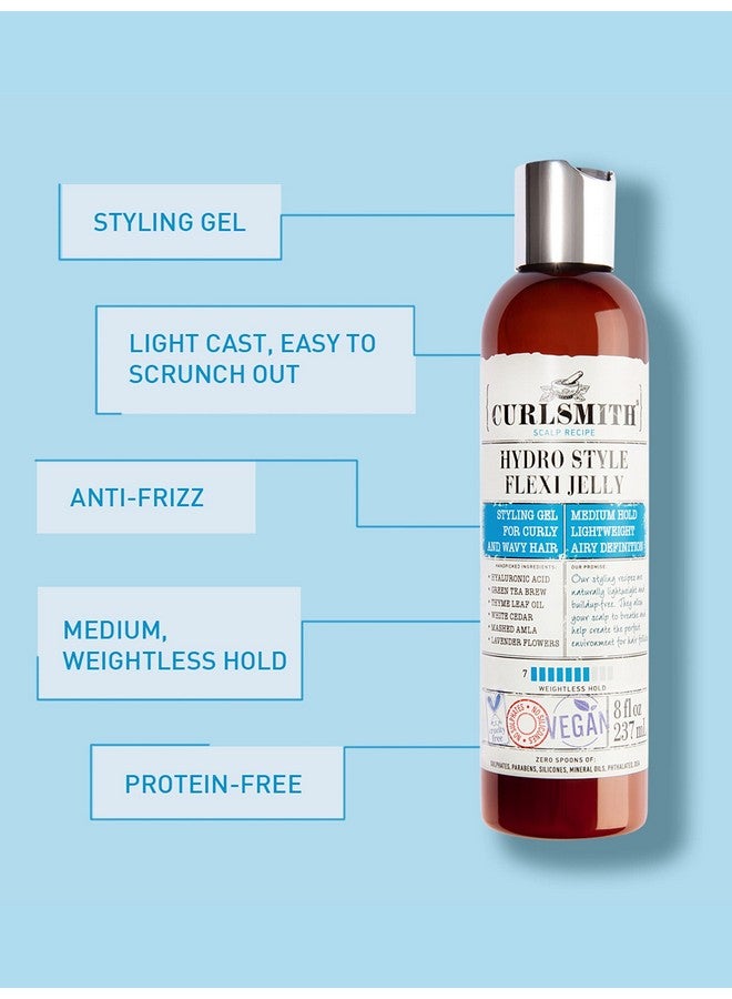 CURLSMITH - Hydro Style Flexi-Jelly - Vegan Defining Gel for Wavy, Curly or Coily Hair (8fl.oz) - Image 3
