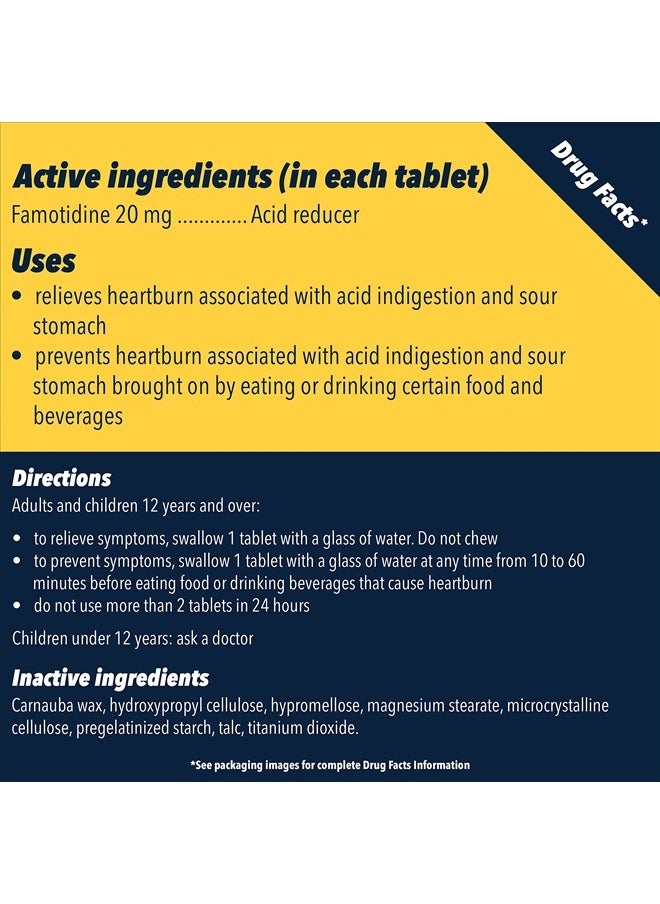 Pepcid AC Maximum Strength Heartburn Relief Tablets, Prevents & Relieves Heartburn Due to Acid Indigestion & Sour Stomach, 20mg of Famotidine to Reduce & Control Acid, Fast-Acting, 50 Ct  - Image 5