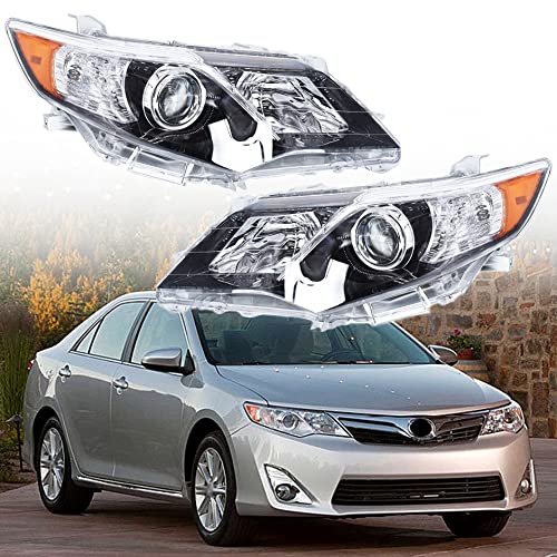GENRICS Headlight Assembly Pair Replacement for 2012-2014 Toyota Camry SE Projector Left and Right Headlights Front Head Lamps (8115006470 8111006470) - Image 1