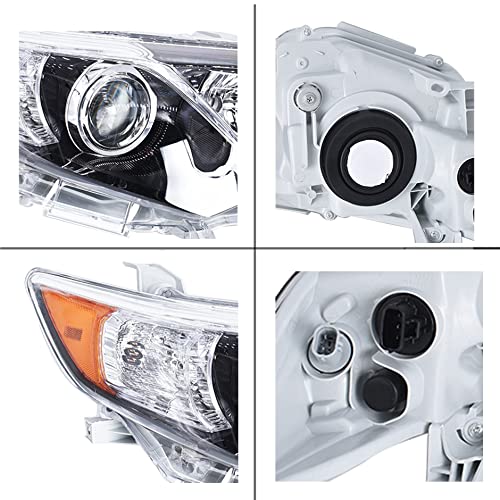 GENRICS Headlight Assembly Pair Replacement for 2012-2014 Toyota Camry SE Projector Left and Right Headlights Front Head Lamps (8115006470 8111006470) - Image 4
