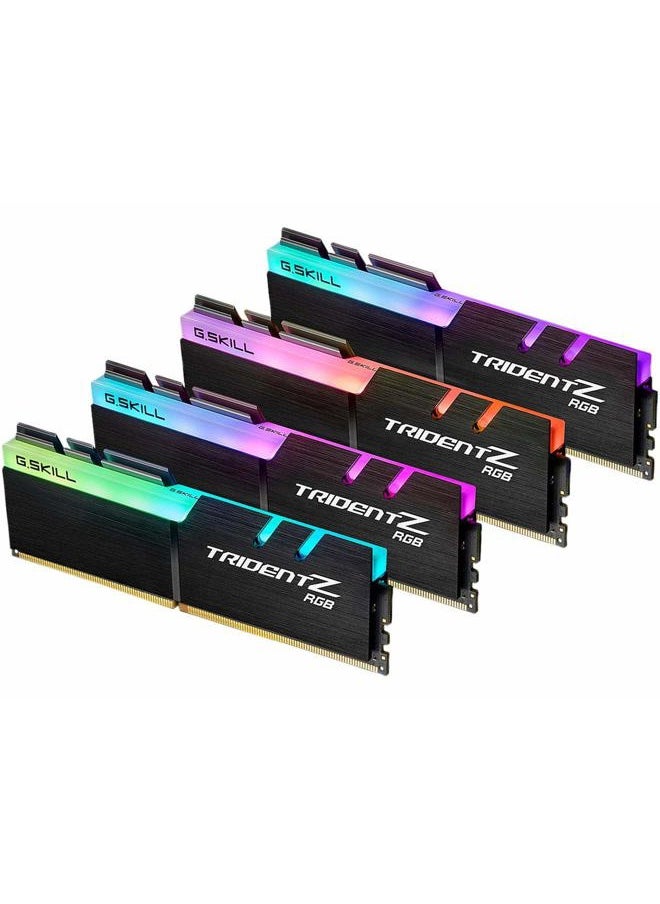 G.Skill - Trident Z RGB Series (XMP) DDR4 RAM 128GB (4x32GB) 3600MT/s CL18-22-22-42 1.35V Intel AMD Desktop Computer Memory UDIMM (F4-3600C18Q-128GTZR) - Image 1