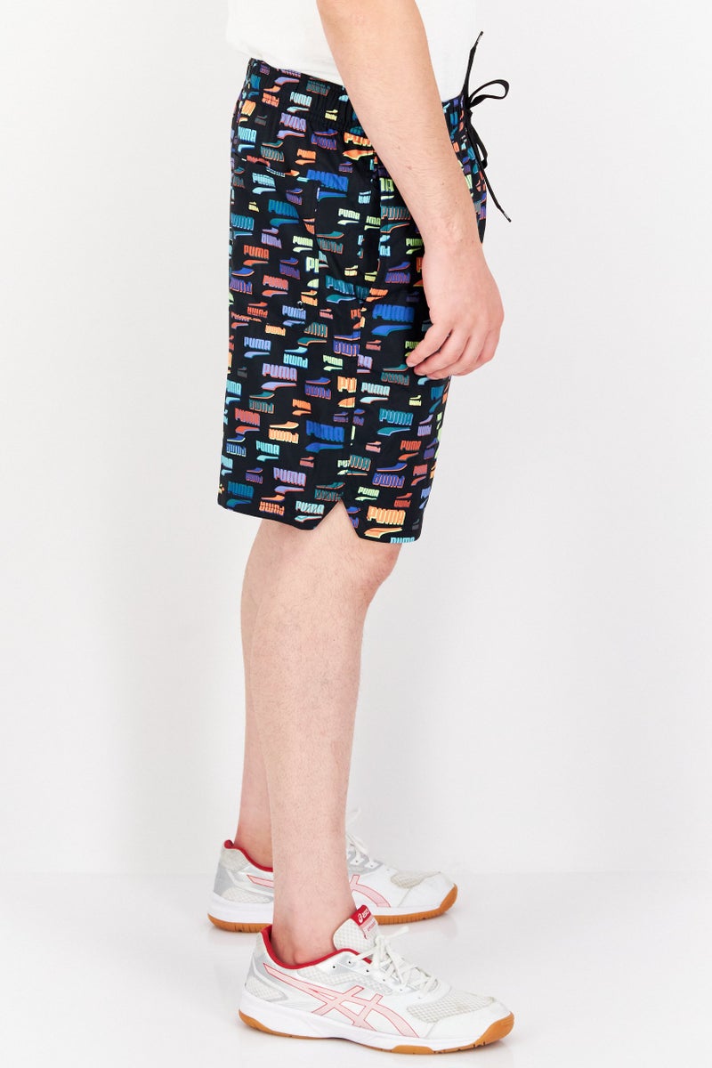 PUMA Men Swimwear Allover Print Short, Black Combo  - Image 2