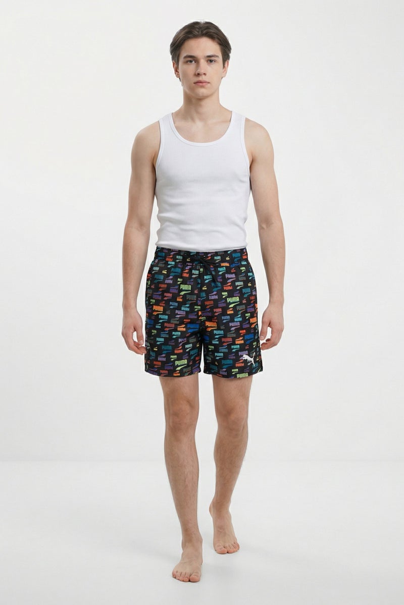 PUMA Men Swimwear Allover Print Shorts, Multicolor - Image 1