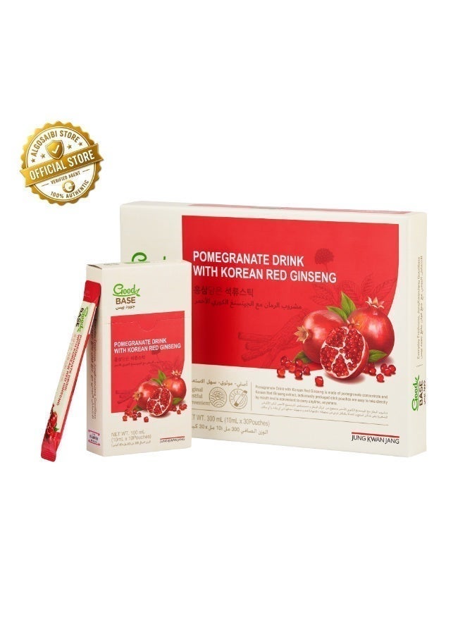 Jung Kwan Jang Pomegranate Drink with Korean Red Ginseng - Ginseng Extract & Real Pomegranate Concentrate - Image 1