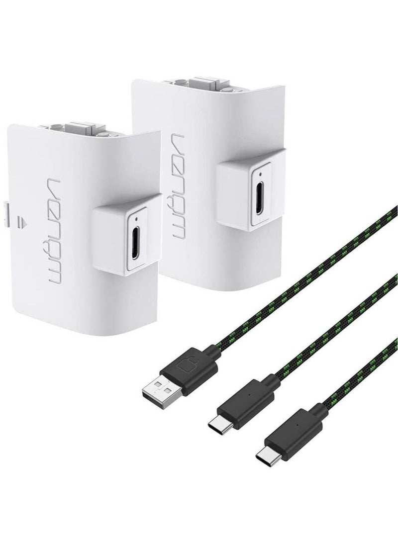 Venom - Rechargeable Battery Twin Pack High Capacity 1100mAh White (Xbox Series X & S/Xbox One) - Image 1