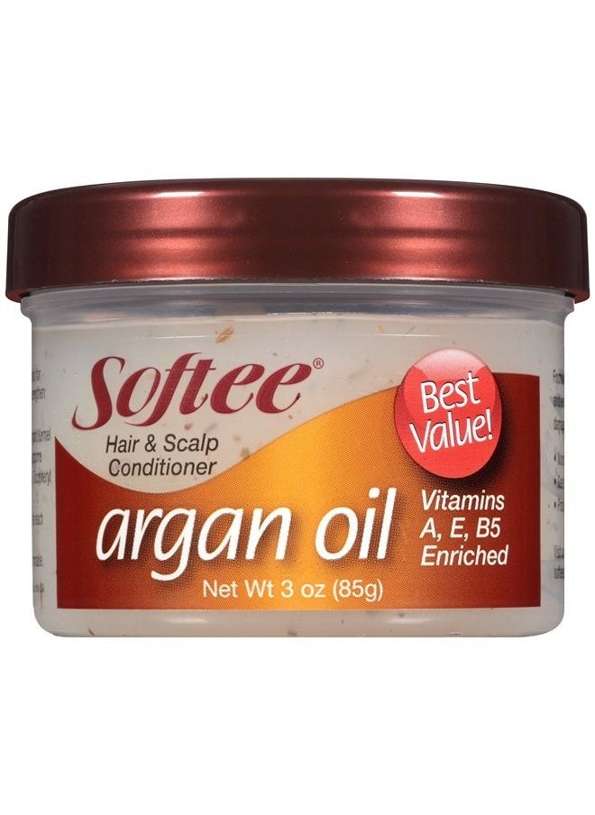 Softee Hair and Scalp Conditioner Argan Oil, 3 Ounce 