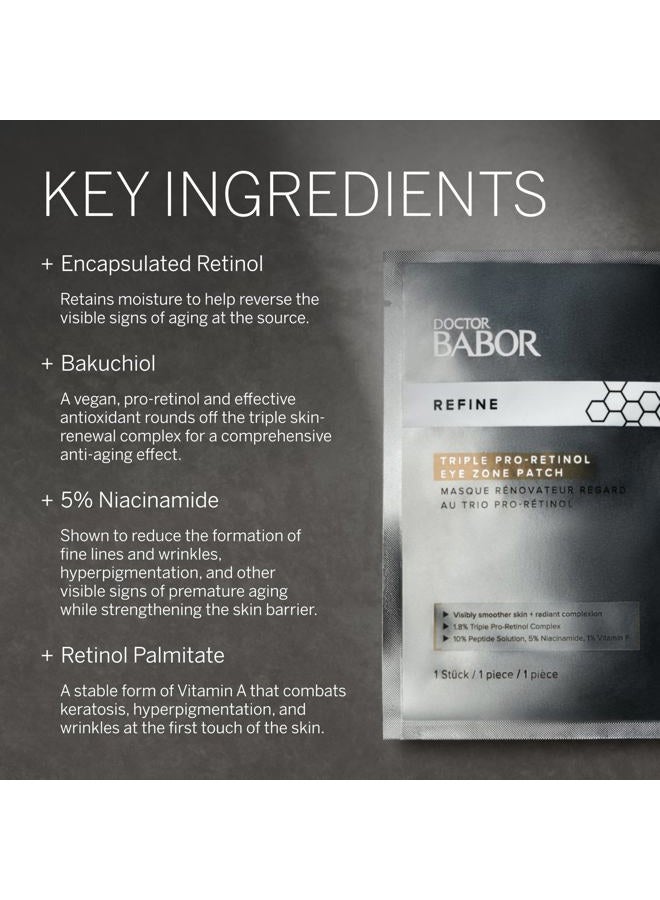 Babor DOCTOR Retinol Eye Patches, Anti-Aging Eye Treatment, Fight Against Dark Circles, Tightenting and Anti-Wrinkle Eye Mask, 5 Pack - Image 4