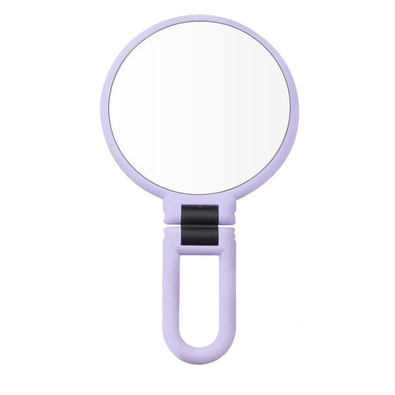 10x Round Mirror Table-Top Makeup Mirror For Shaving Detailed Makeup Mirror For Bathroom (Lavender) - Image 1
