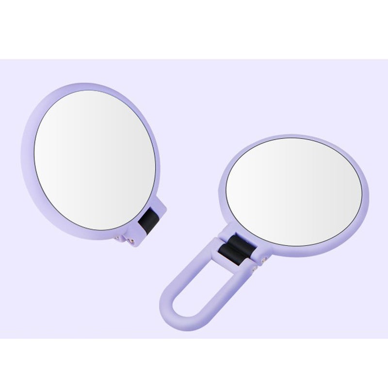 10x Round Mirror Table-Top Makeup Mirror For Shaving Detailed Makeup Mirror For Bathroom (Lavender) - Image 3