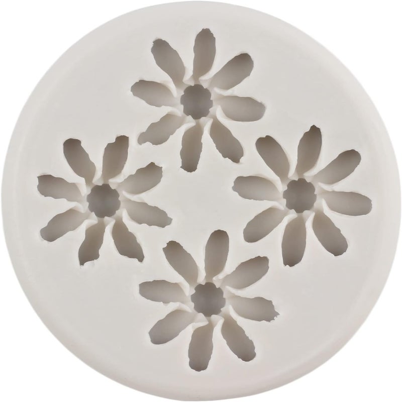 Sijiangmold Chrysanthemum Fondant Molds For Cake Decorating Chocolate Candy Cupcake Topper Polymer Clay Set Of 4 - Image 5