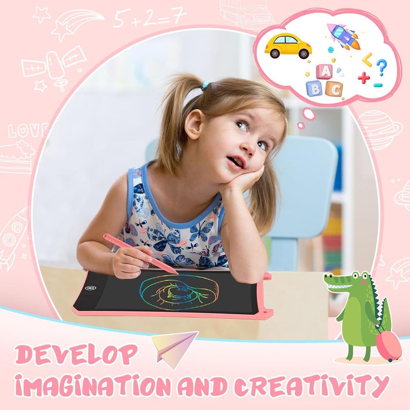 2 Pack 8.5 Inch LCD Writing Tablet, Doodle Board for Kids, Erasable Electronic Drawing Tablet Pads Toys for Kids, Toddlers Travel Games Birthday Gifts for 3 4 5 6 7 Year Boys ＆ Girls-Pink+Blue - Image 2