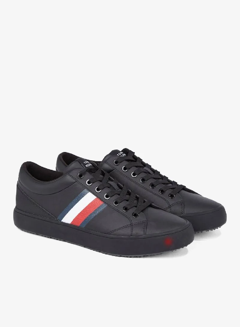 TOMMY HILFIGER Leather Signature Tape Fine Cleat Sneakers