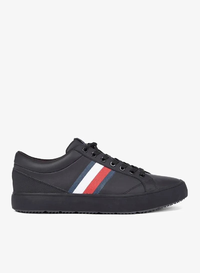 TOMMY HILFIGER Leather Signature Tape Fine Cleat Sneakers