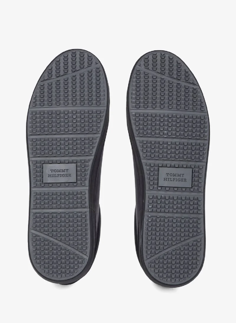 TOMMY HILFIGER Leather Signature Tape Fine Cleat Sneakers