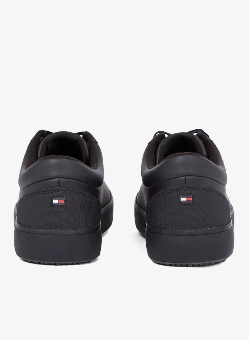 TOMMY HILFIGER Leather Signature Tape Fine Cleat Sneakers