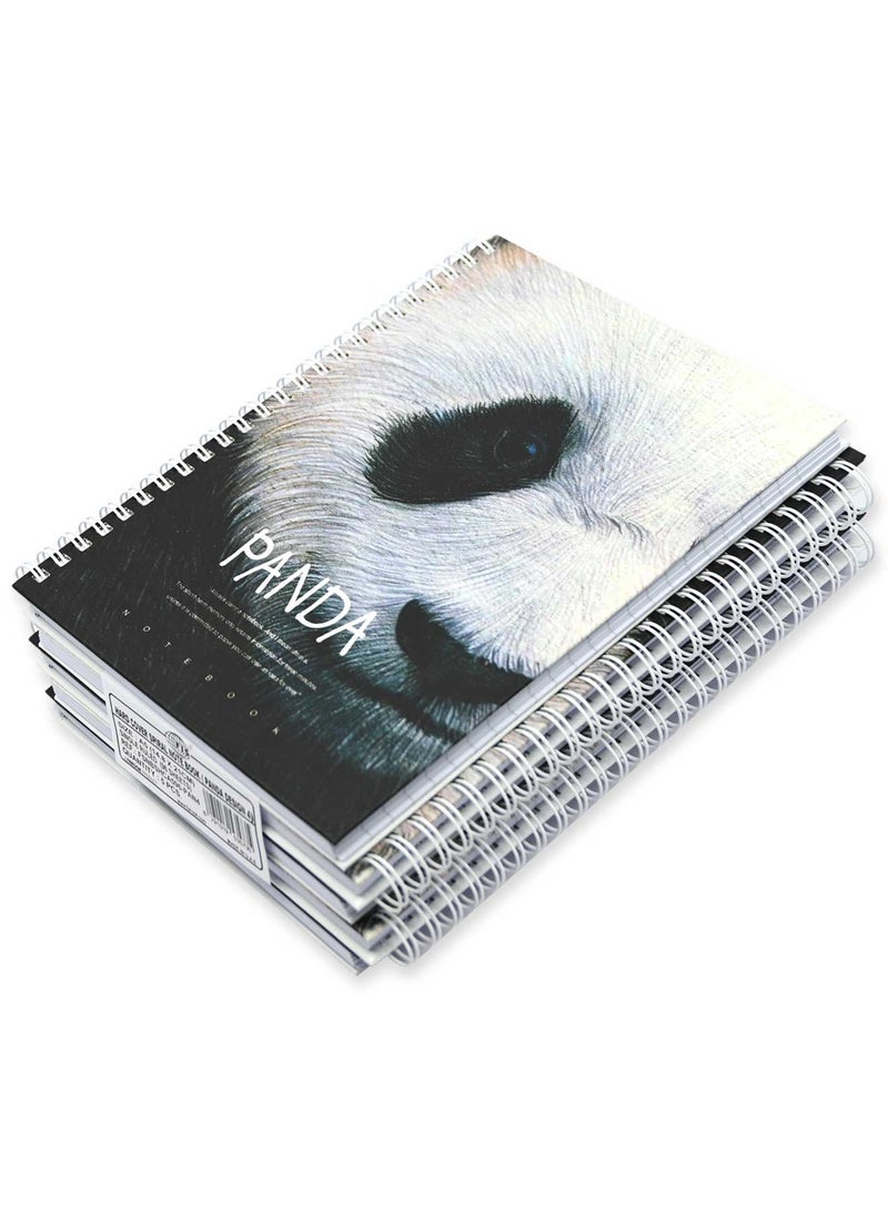 FIS مجموعة FIS من 5 دفاتر ملاحظات ذات غلاف صلب حلزوني، 96 ورقة تصميم باندا A5 4 -FSNBSHCA596-PAN4 - Image 3