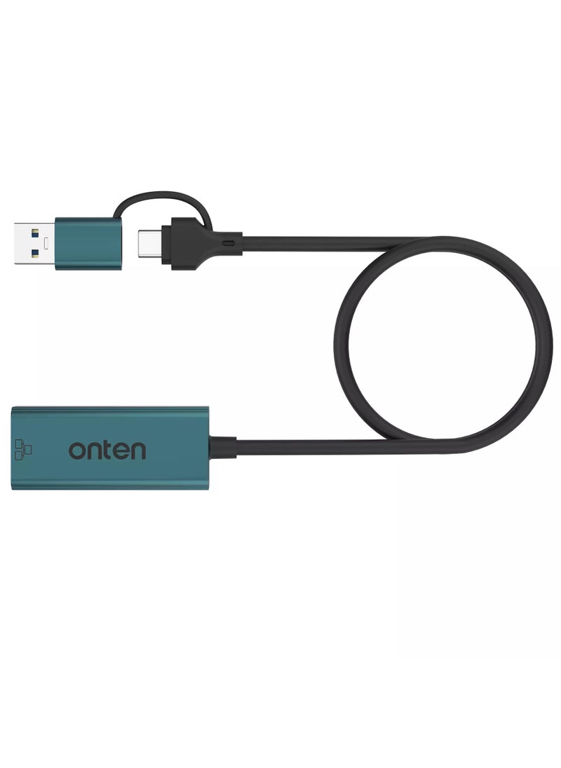onten Ethernet Adapter USB-A & USB-C RJ45 100M  - Image 3