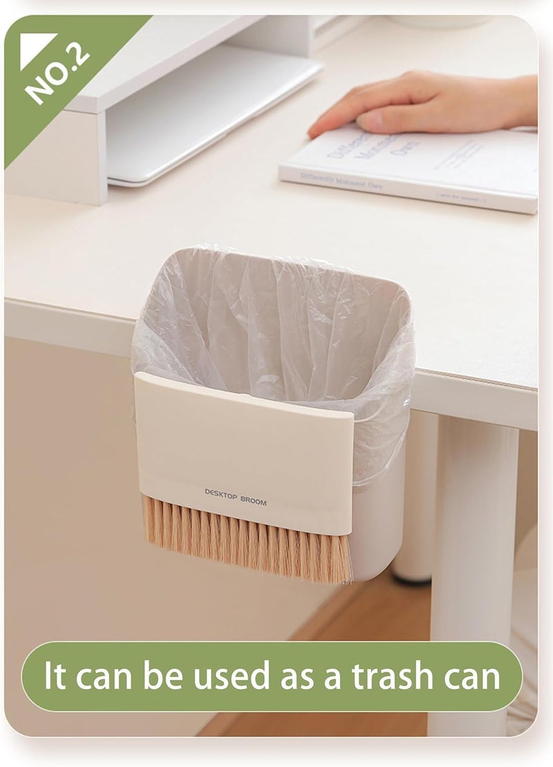 siddhmurti Small Broom and Dustpan Set with Soft BristlesMini Hanging Trash Can Ideal for KitchenCarSofaOffice and Dorm Room Cleaning Soft Bristles for Effective Cleaning Window Pets etcMulti - Image 3