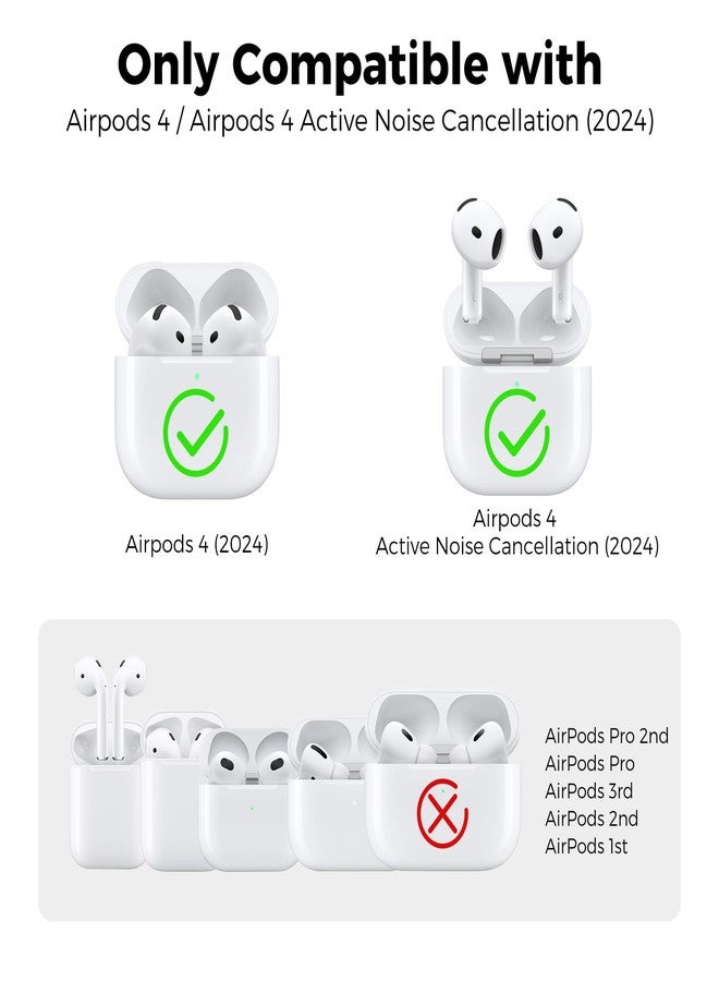 AhaStyle Clear Airpods 4 Case Cover with Cleaning Kit [Anti-Yellowing] Soft TPU Protective Covers Skin Designed for Apple AirPods 4th Generation 2024 Support USB-C Charging Case and Wireless Charging - Image 2