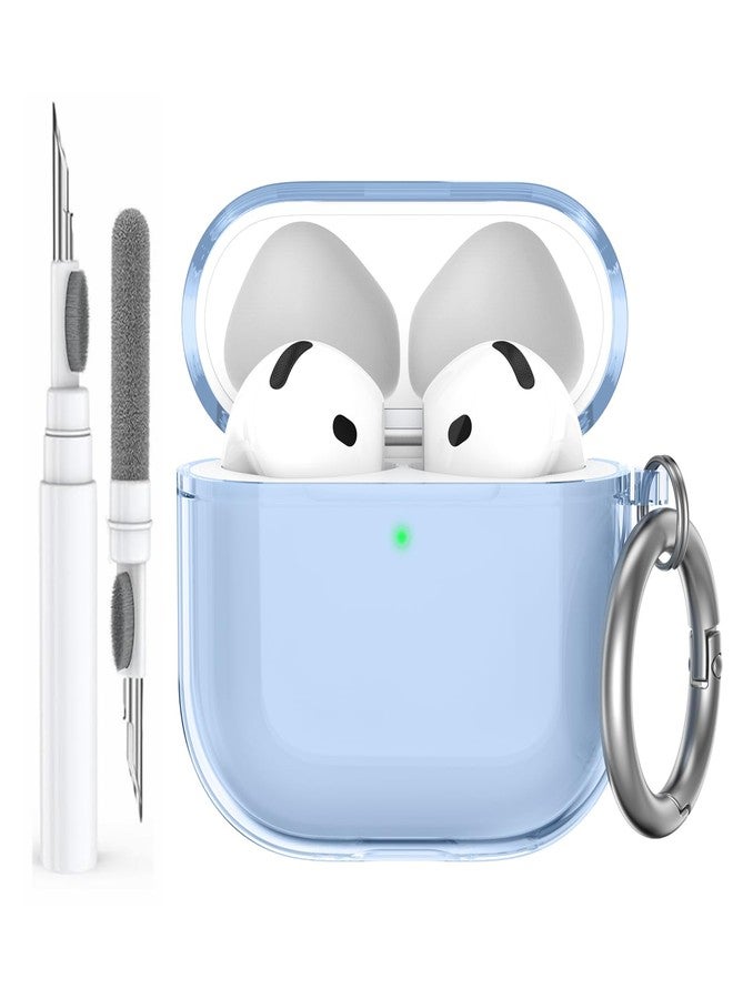 AhaStyle Clear Airpods 4 Case Cover with Cleaning Kit [Anti-Yellowing] Soft TPU Protective Covers Skin Designed for Apple AirPods 4th Generation 2024 Support USB-C Charging Case and Wireless Charging - Image 1