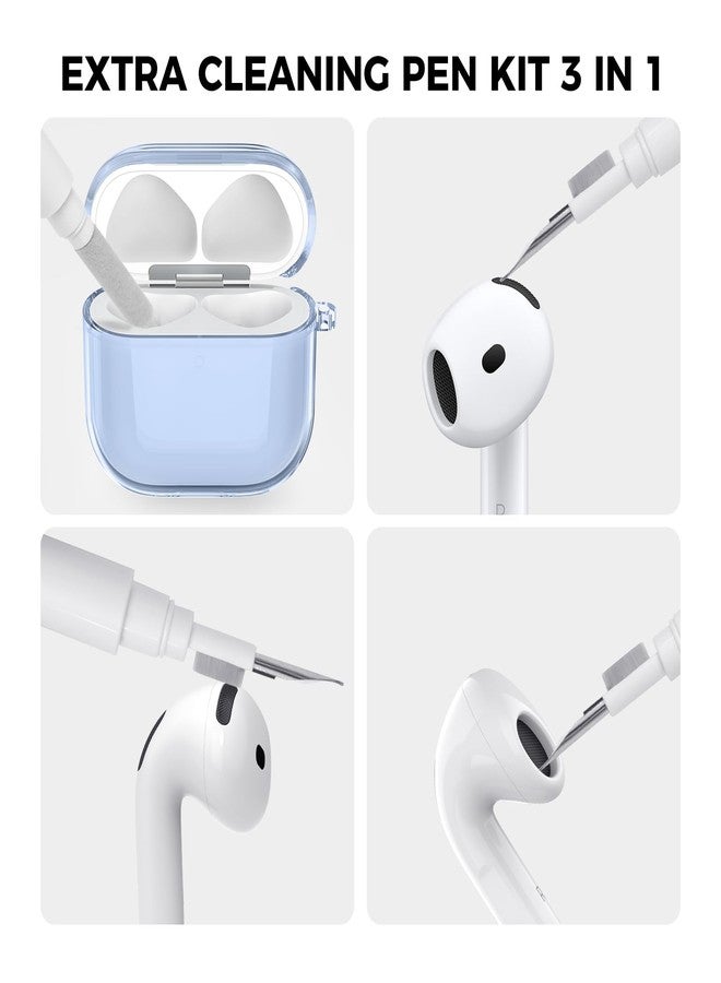 AhaStyle Clear Airpods 4 Case Cover with Cleaning Kit [Anti-Yellowing] Soft TPU Protective Covers Skin Designed for Apple AirPods 4th Generation 2024 Support USB-C Charging Case and Wireless Charging - Image 4