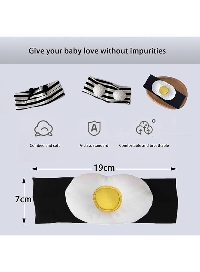 إيروريكس 3 قطع من عصابات رأس الأطفال البنات من النايلون وشريط مطاطي وإكسسوارات شعر للأطفال حديثي الولادة - Image 2