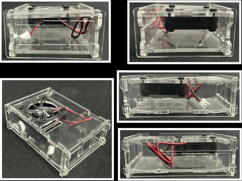 Rpi shop - Acrylic Case for Raspberry Pi 5, with Fan and Heatsinks Compatible with Raspberry Pi 5 4GB/8GB - Image 2