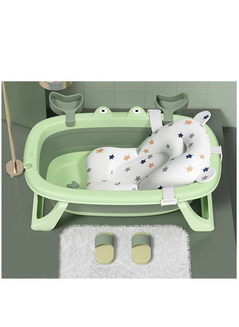 MIXDE Cushion Collapsible Toddler Bath Tub Foldable infant Shower Basin Skid Proof  - Image 1