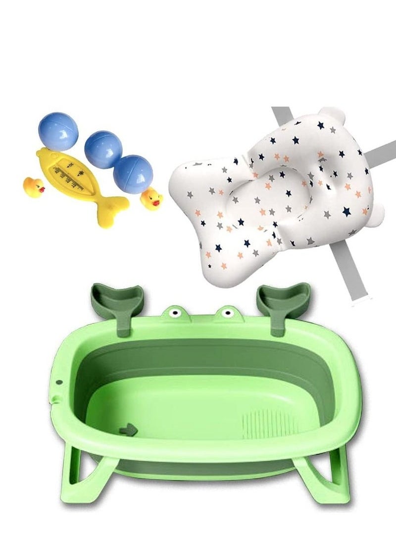 MIXDE Cushion Collapsible Toddler Bath Tub Foldable infant Shower Basin Skid Proof  - Image 2