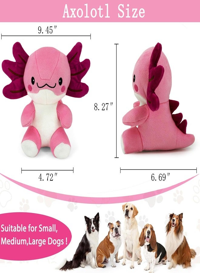 Blnboimrun Squeaky Dog Toys for Aggressive Chewers, Interactive Puppy Toys with Squeaker & Crinkle Paper, Double Layer Durable Plush Axolotl for Small Medium Large Dogs Indoor Outdoor Play - Image 4