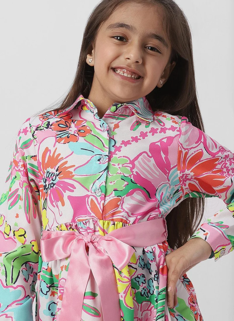Nautinati  Nautinati Girls Shirt Frock With Ribbon at Waist for Women | Best Price UAE