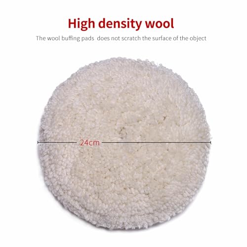 Gracefur 7" Buffing Pad, 100% Twisted Wool Polishing Pad, Grip Buffing Compound Cutting Pad for Car, Boat & Trucks (7in Double Sided) - Image 5