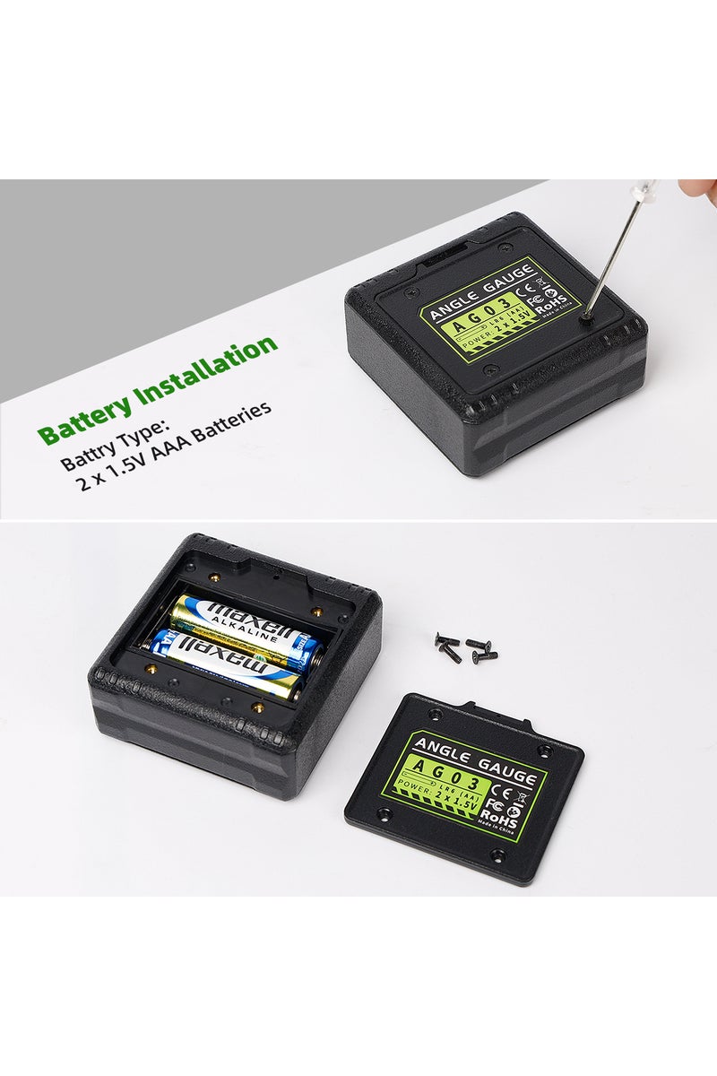 erorex Huepar Digital Angle Gauge,Electronic LCD Inclinometer Bevel 360° Measuring Protractor With Magne... - Image 4