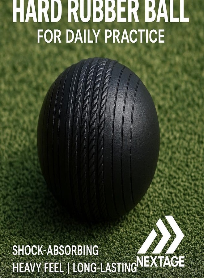 Nextage Cricket Training Combo: Rubber Ball And Reaction Ball Set - Enhance Your Cricket Skills,Black&Yellow - Image 3