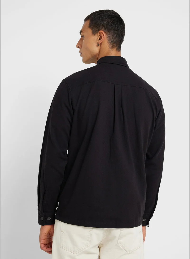 JJ Rebel solid Regular Fit Overshirt