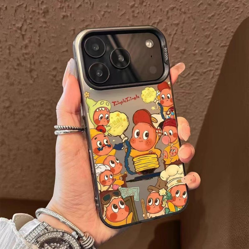 Apple iPhone 17 Pro phone case with star-patterned black cartoon design for drop protection - Image 1